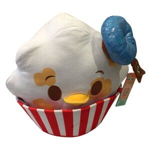 Disney Munchlings DONALD DUCK 90 Plush 13" Popcorn Kernel in a Striped Bowl